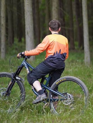 Junior Star Boys Motocross MTB Jersey Orange and Black 00