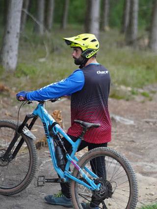 Adult Motocross MTB Jersey Blue and Red 1