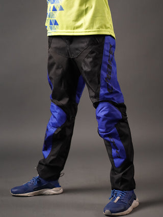 MTB pants in Black & Blue