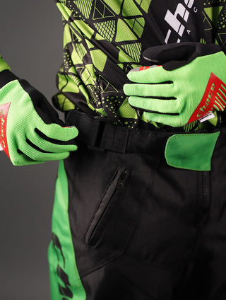 MTB pants in Black & Green 1
