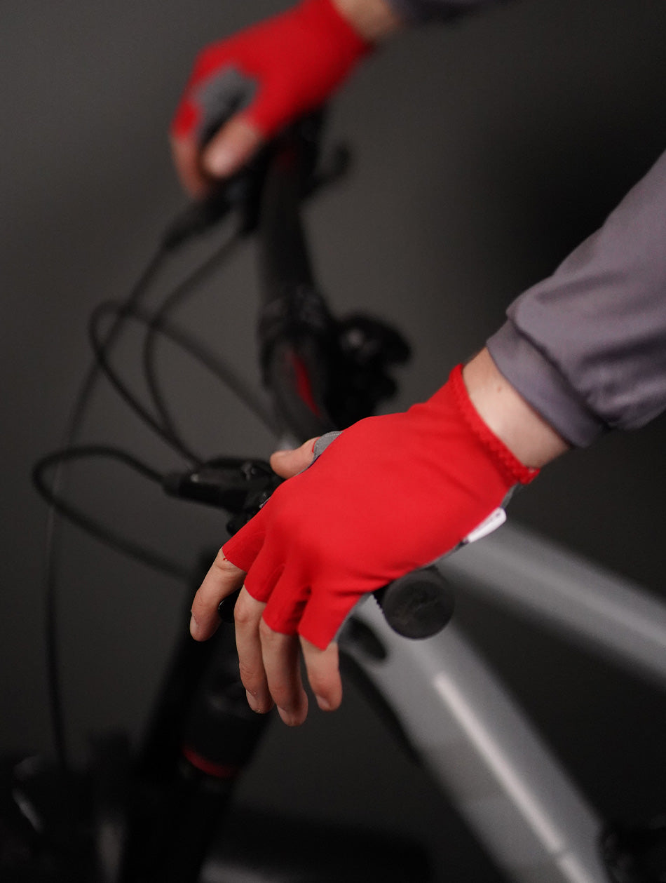 Half Finger Red Gloves