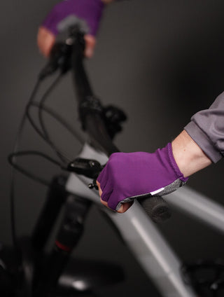 Half Finger Purple Gloves 5