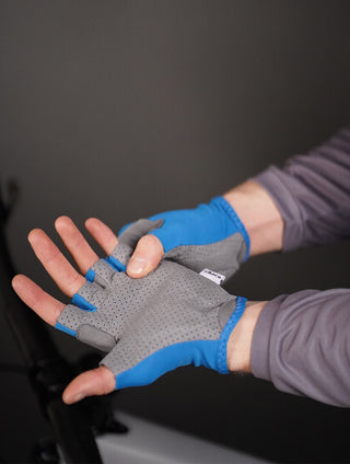 Half Finger Blue Gloves 6