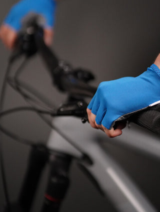 Half Finger Blue Gloves