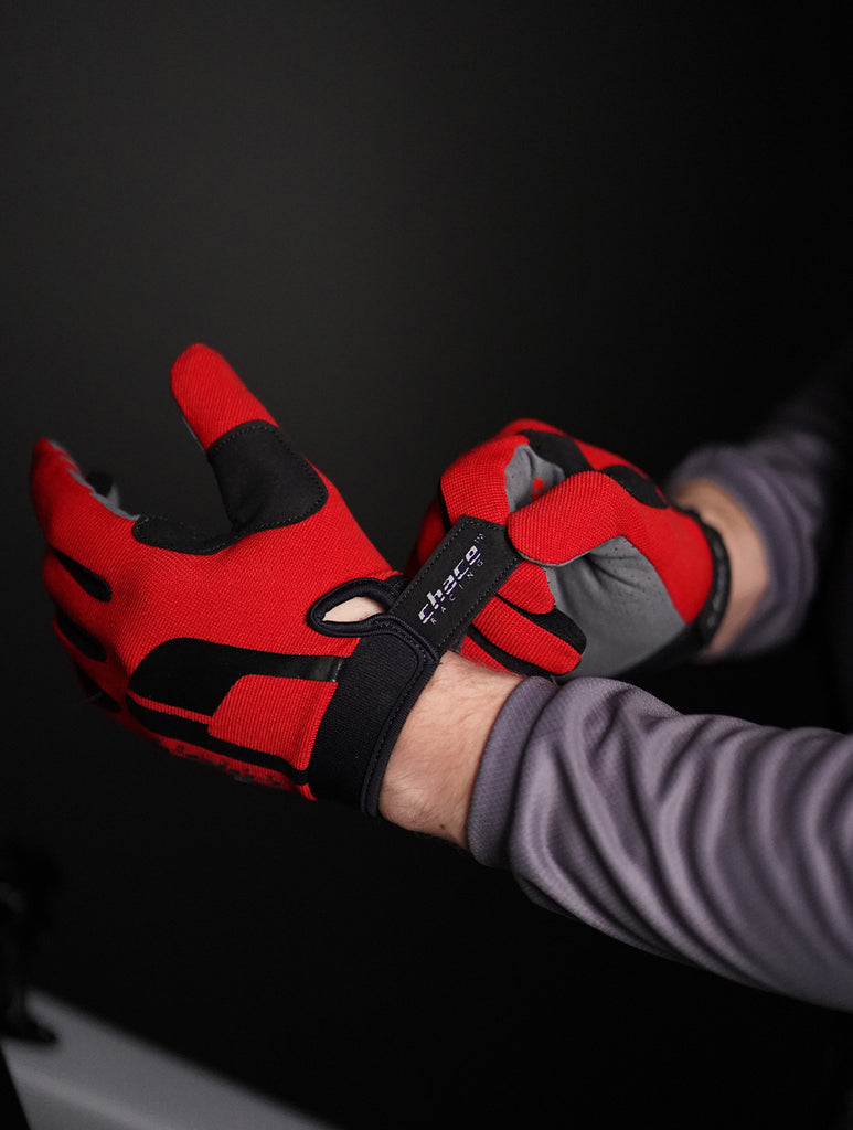 Red Logo Gloves 3