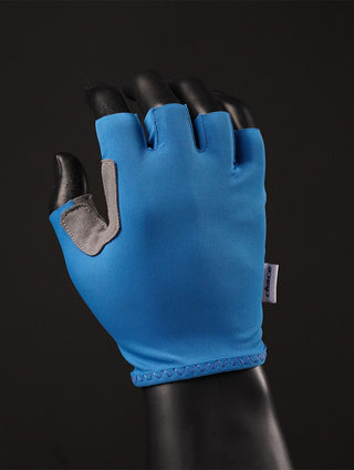 Half Finger Blue Gloves 1