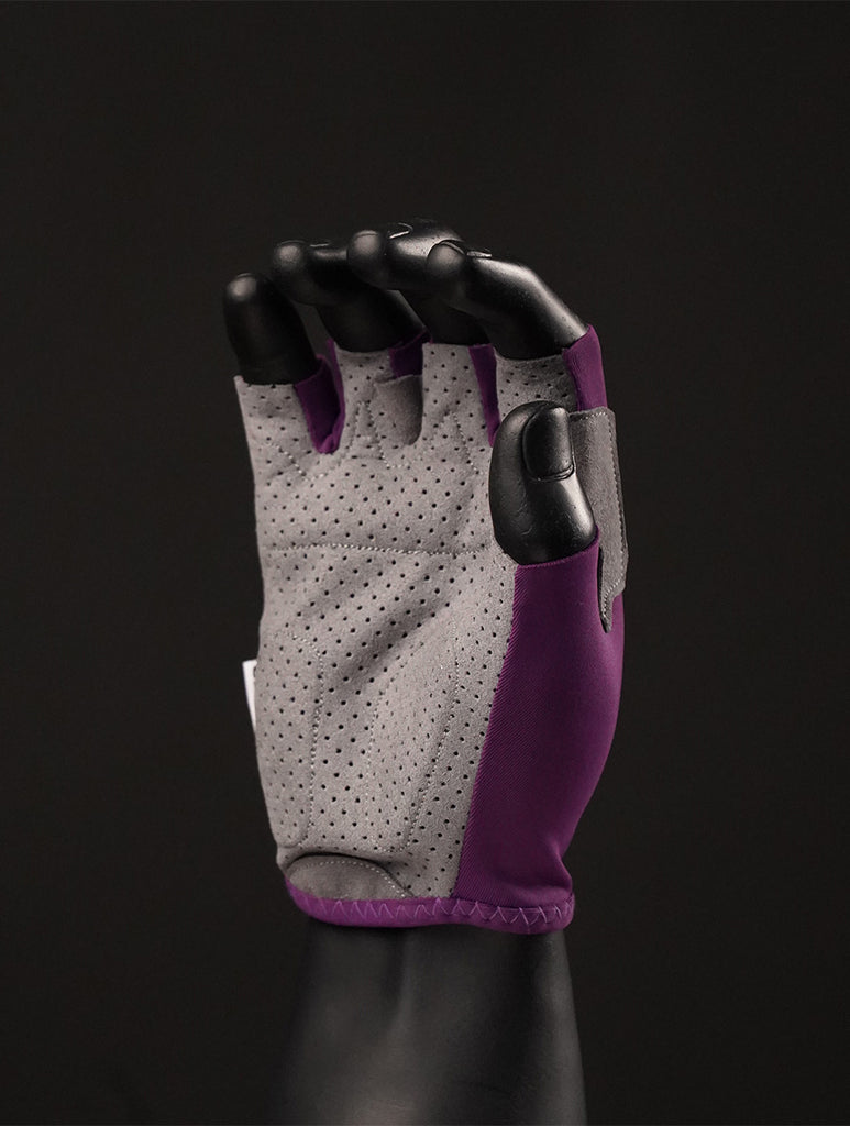Half Finger Purple Gloves 3