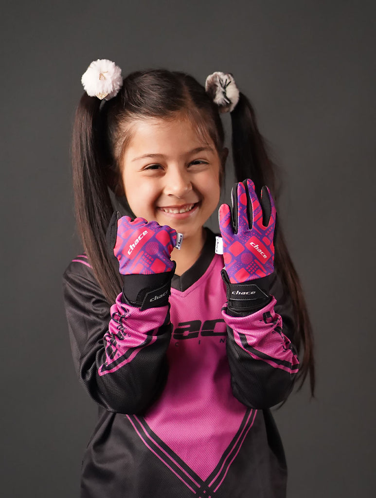 Full Finger Pink & Purple Gloves 3