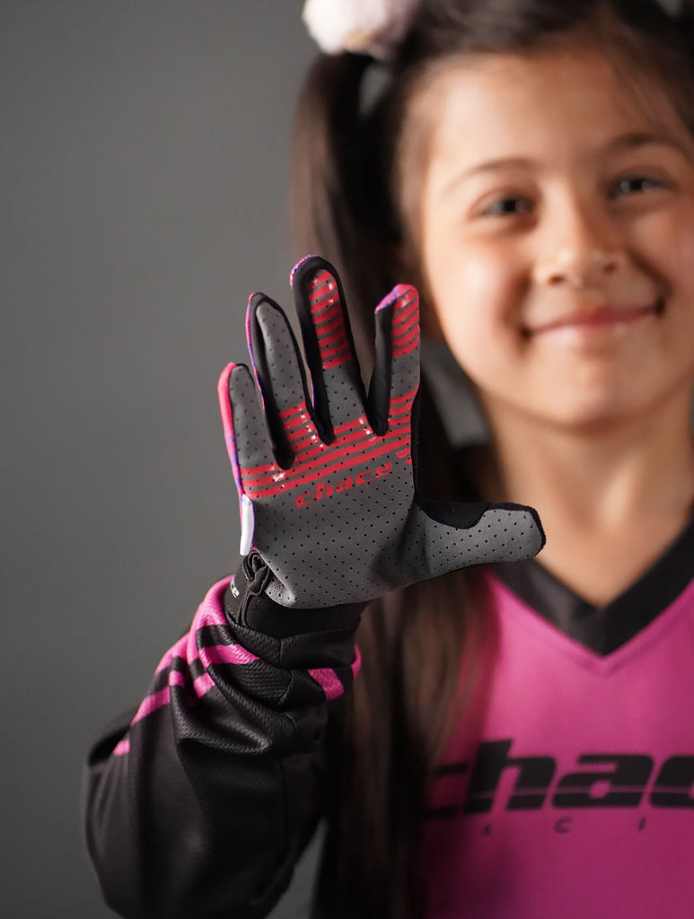 Full Finger Pink & Purple Gloves 1