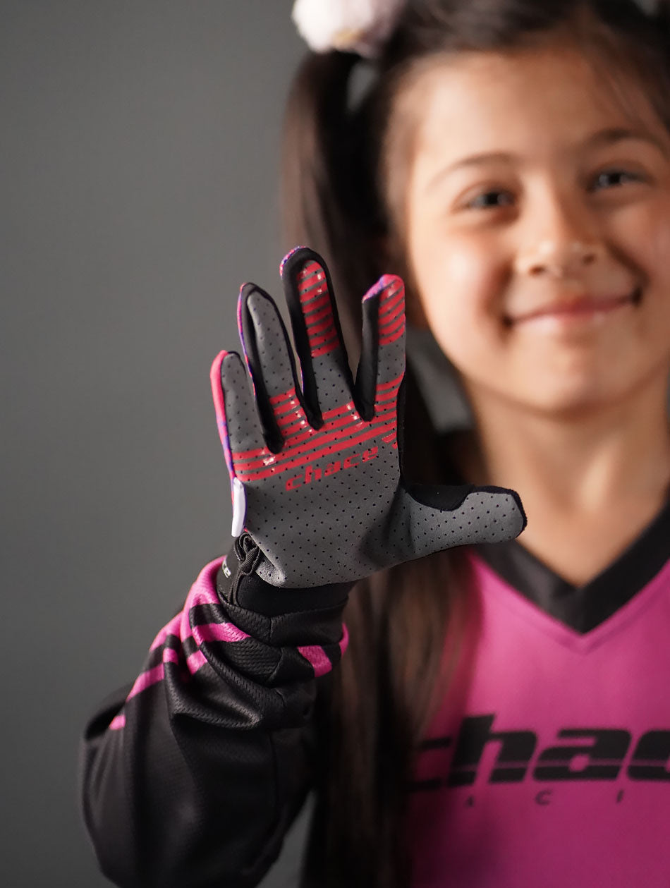 Full Finger Pink & Purple Gloves 1