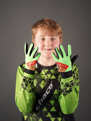 Finger Green & Red Gloves