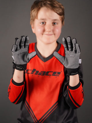 Full Finger Black Gloves both