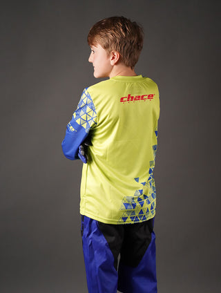 Junior Star Boys Motocross MTB Jersey Green and Blue 8