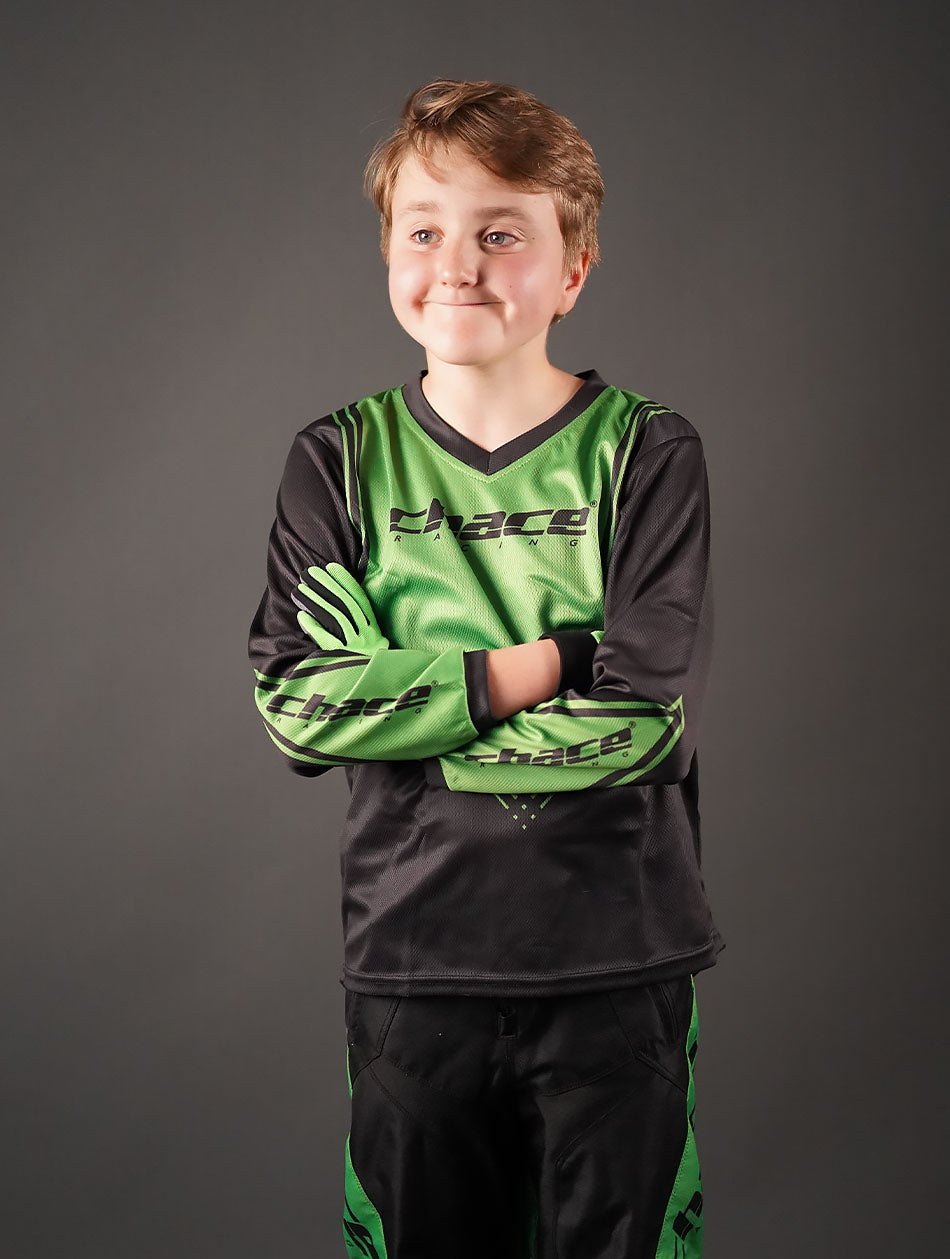 Chace Racing Boys Green MTB Jersey | Quick Delivery