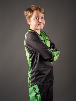 Boys Green MTB Jersey 6