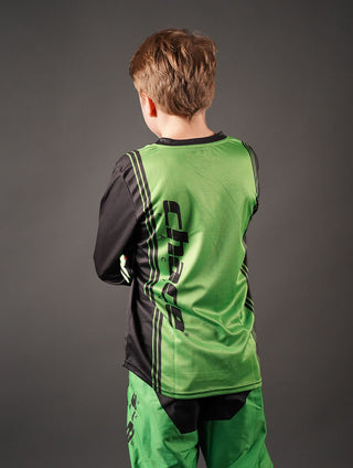 Boys Green MTB Jersey 4