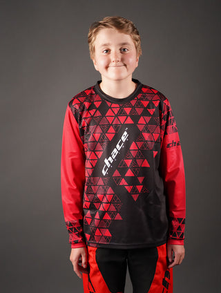 Junior Star Boys Motocross MTB Jersey Red and Black