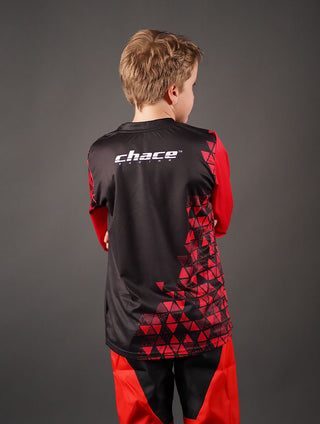 Junior Star Boys Motocross MTB Jersey Red and Black5