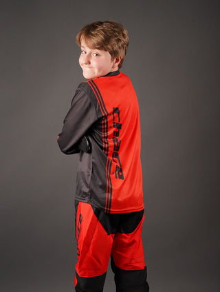  Boys Motocross MTB Jersey red 3