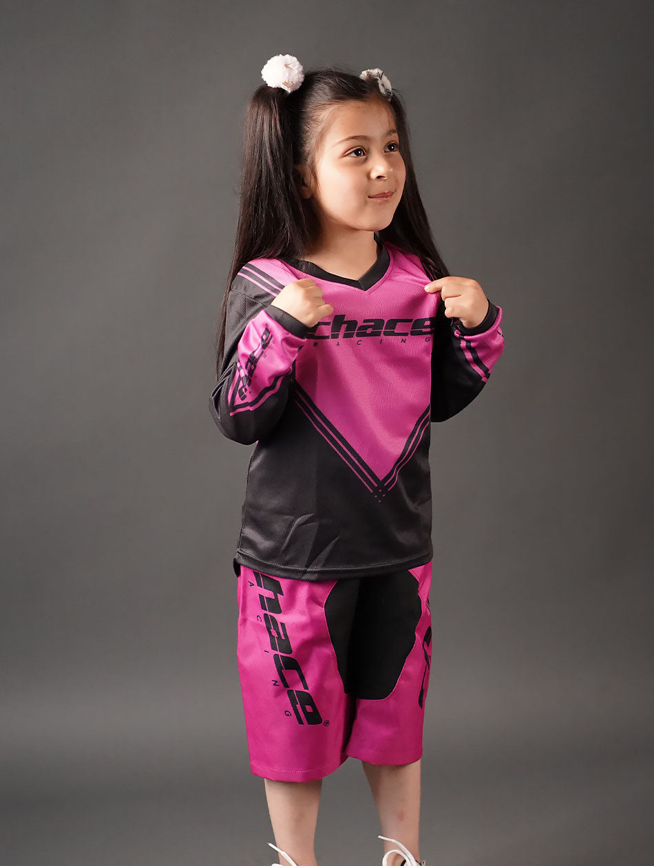 Chace Racing Girls Pink MTB Jersey 4