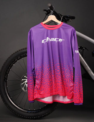 Women Motocross MTB Jersey Pink and Purple 1