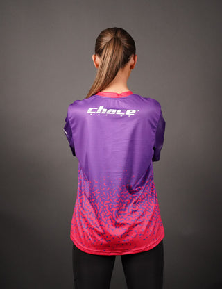 Women Motocross MTB Jersey Pink and Purple 4