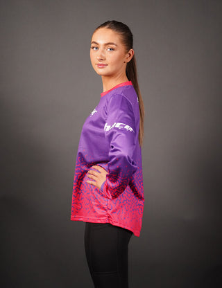 Women Motocross MTB Jersey Pink and Purple 6