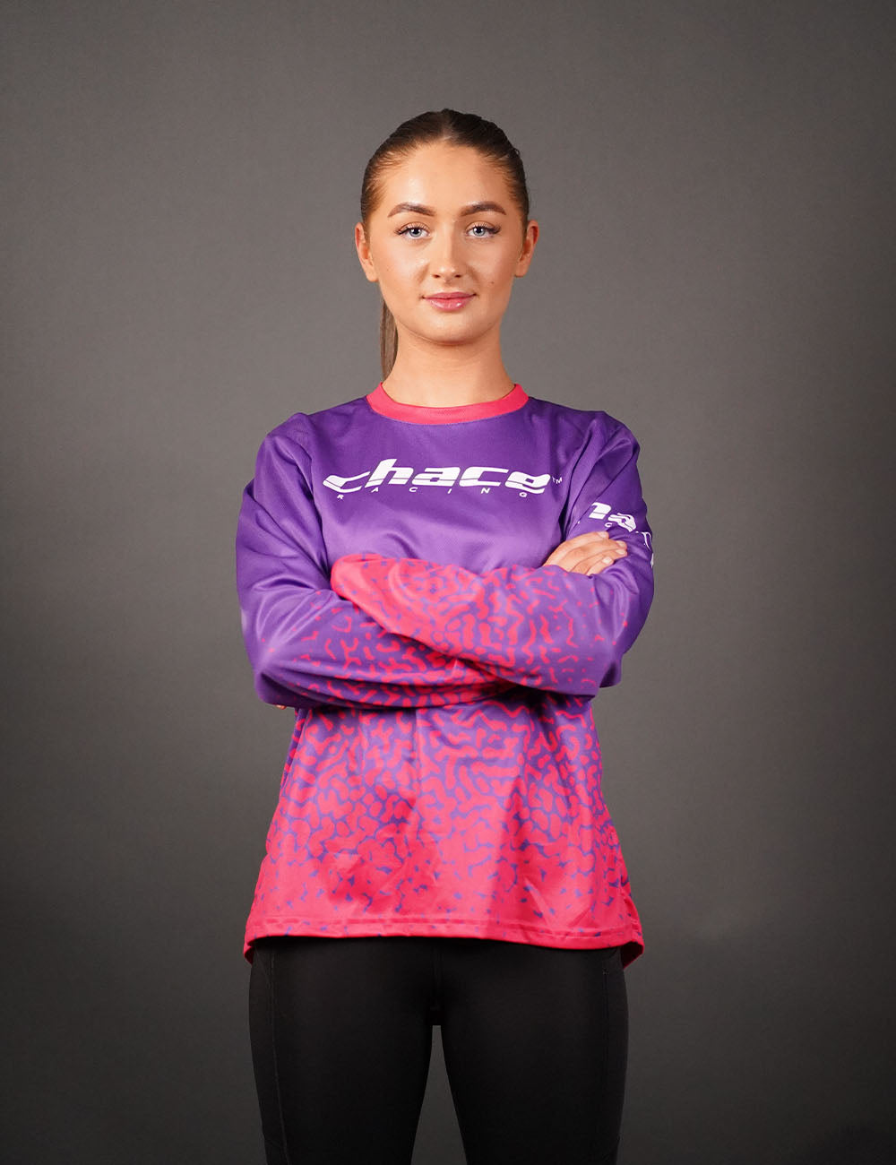 Chace Racing Action Pro Women Motocross MTB Jersey Pink and Purple
