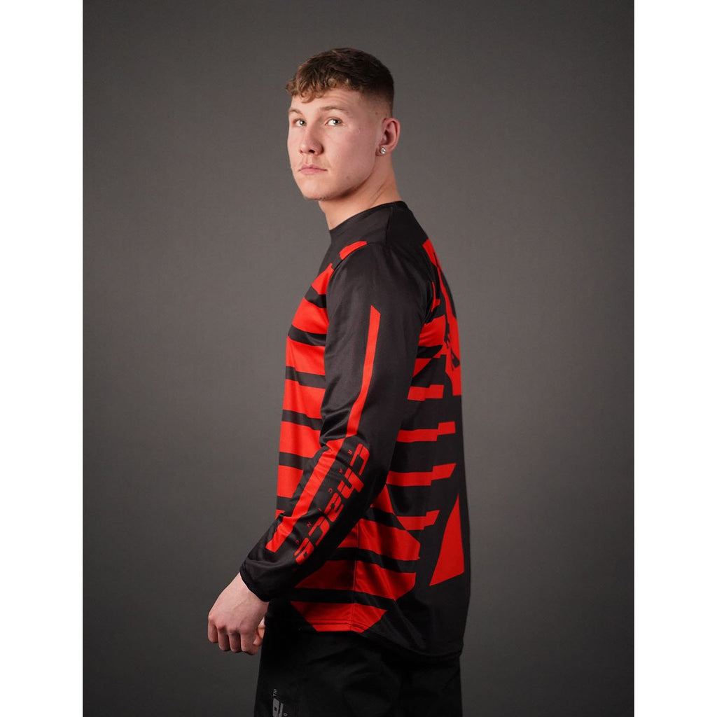 Chace Racing Action Pro Adult Motocross MTB Jersey Black and Red