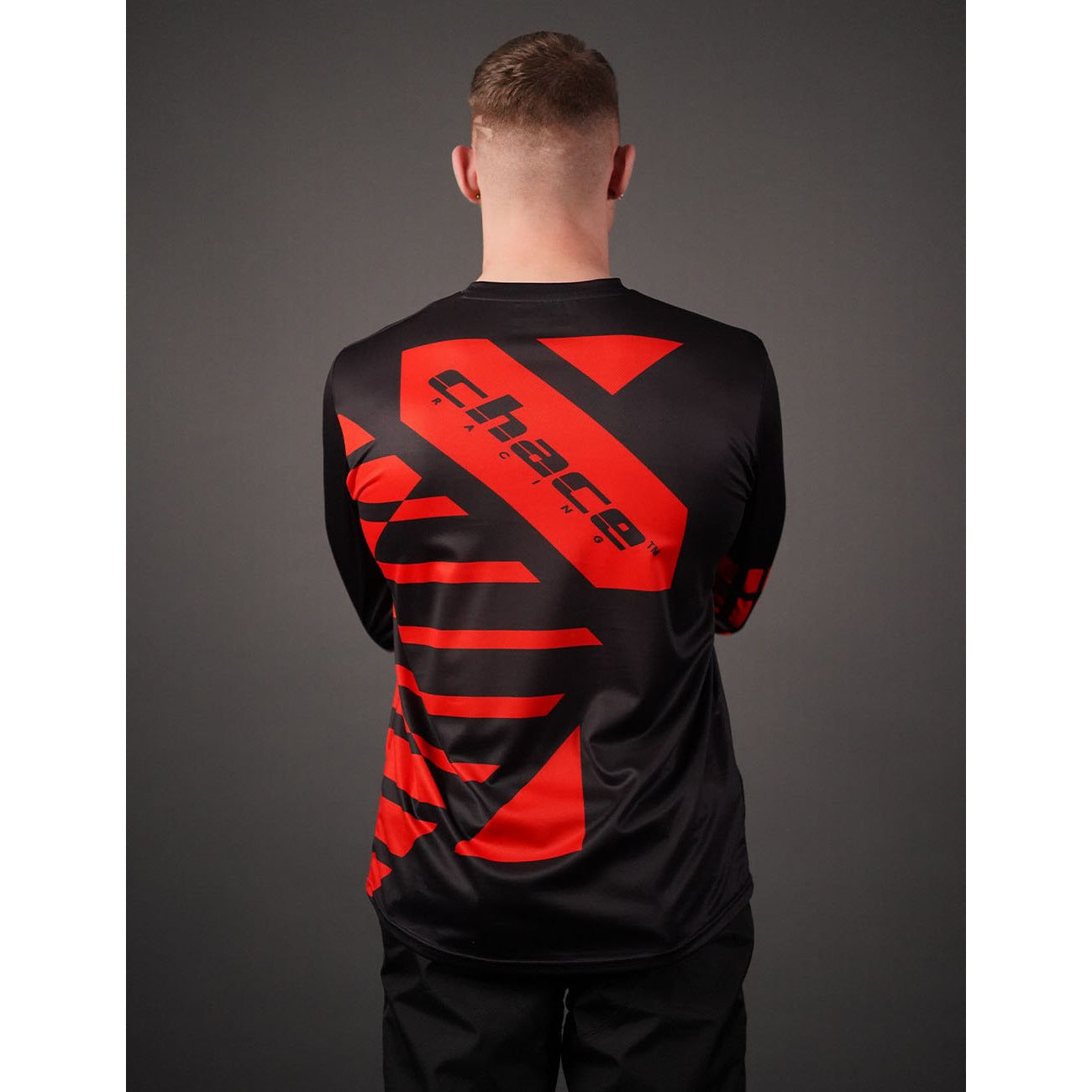 Adult Motocross MTB Jersey Black and Red 4
