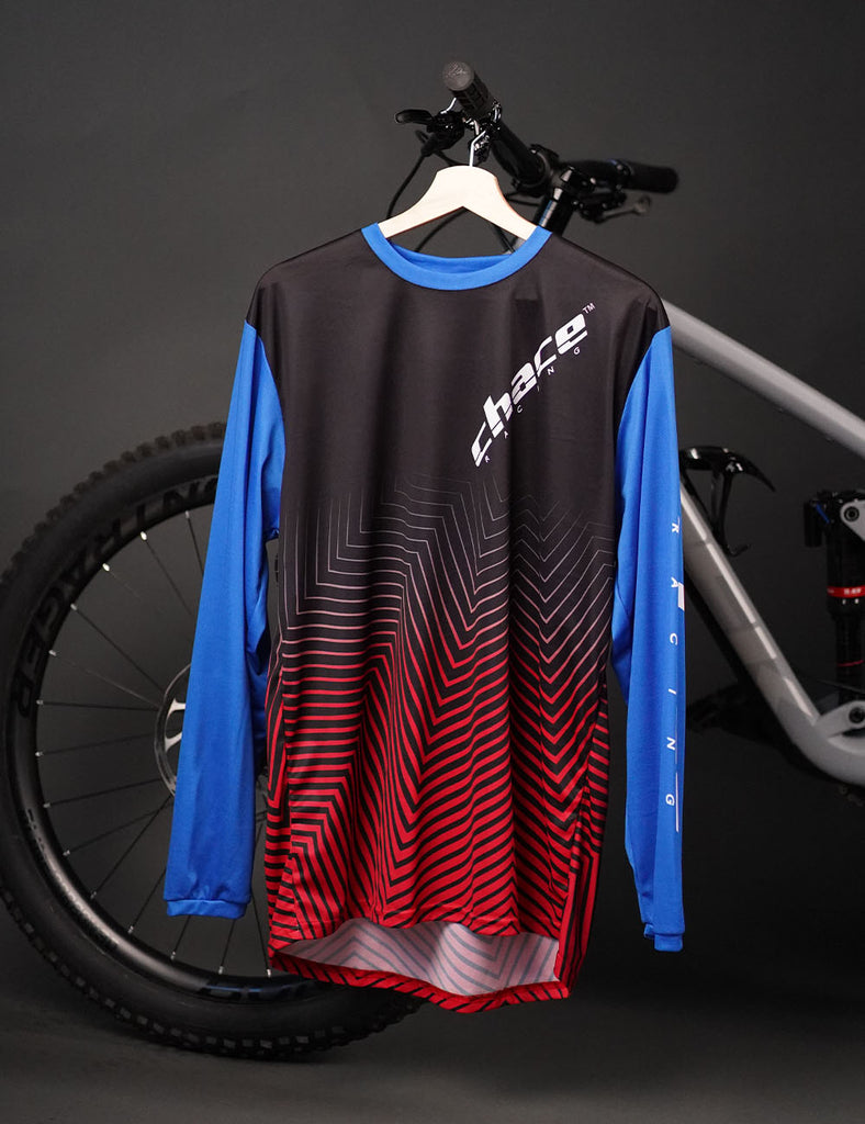 Adult Motocross MTB Jersey Blue and Red 4