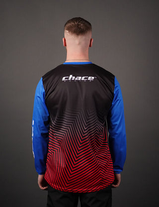Adult Motocross MTB Jersey Blue and Red 5