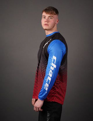 Adult Motocross MTB Jersey Blue and Red 6