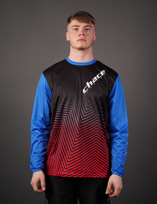 Adult Motocross MTB Jersey Blue and Red 7
