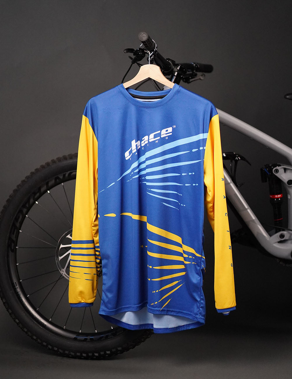 Adult Motocross MTB Jersey Blue and Yellow 1