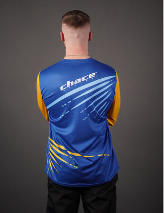 Adult Motocross MTB Jersey Blue and Yellow 3