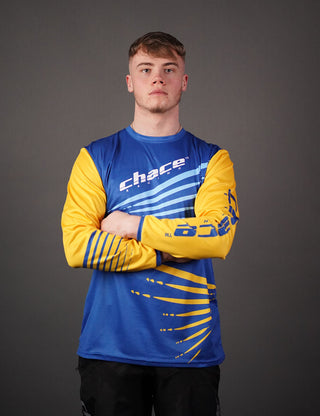 Adult Motocross MTB Jersey Blue and Yellow