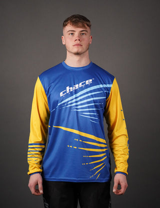 Adult Motocross MTB Jersey Blue and Yellow 5