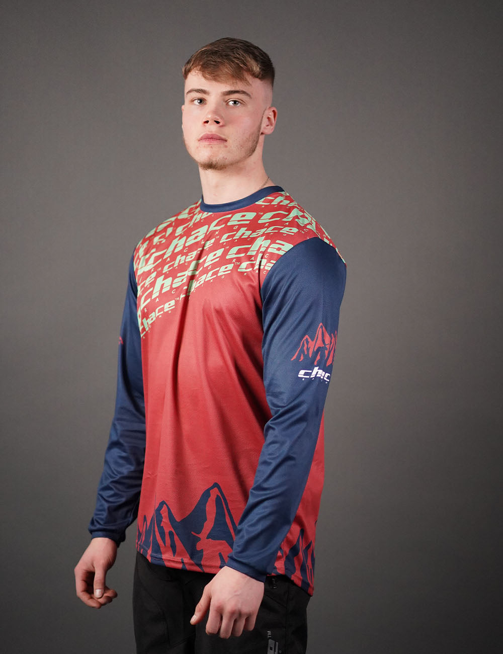 Chace Racing Action Pro Adult Motocross MTB Jersey Red and Blue