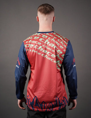 Pro Adult Motocross MTB Jersey Red and Blue 5
